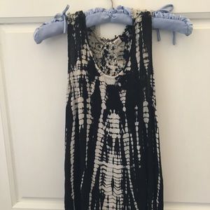 Black and White Patterned Japna Tank